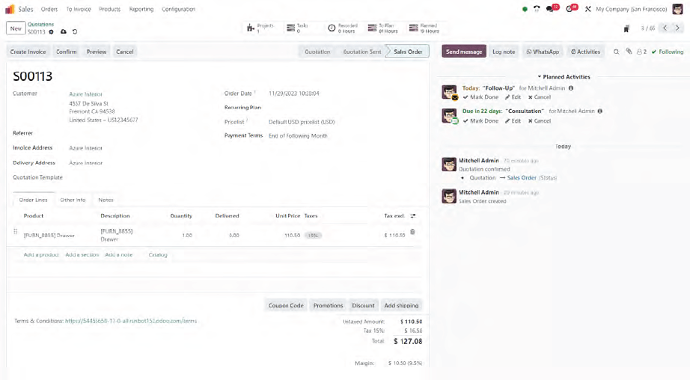 odoo sales order form