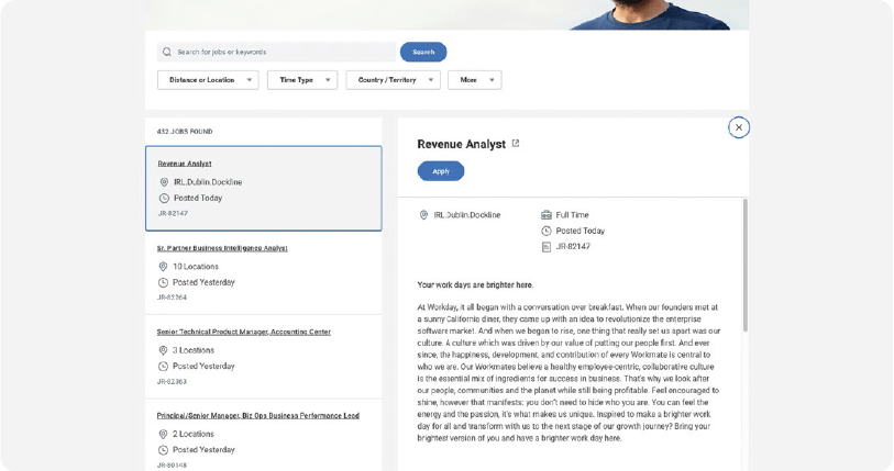 workday job position page