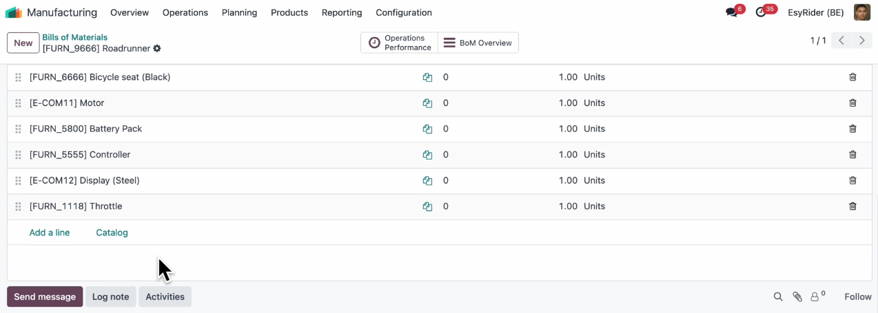 BOM In Odoo Manufacturing