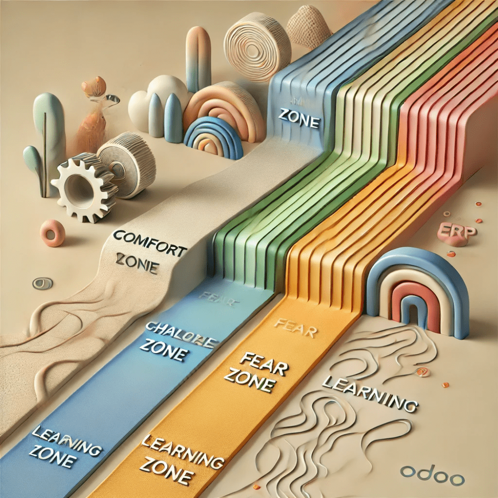 business grow comfort zone to learning zone