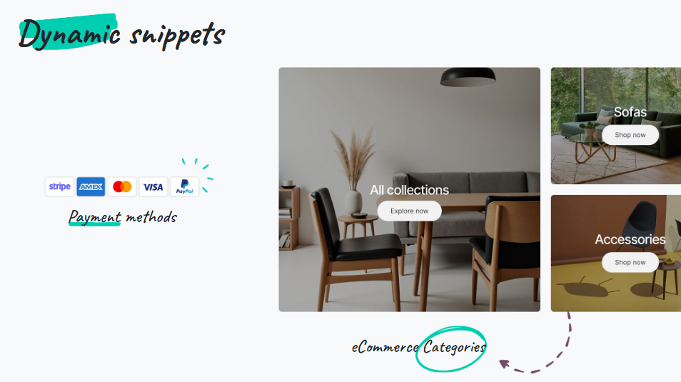 odoo 19 ecommerce features Dynamic Snippet