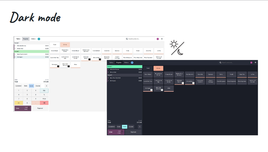 dark mode feature in odoo 19 pos