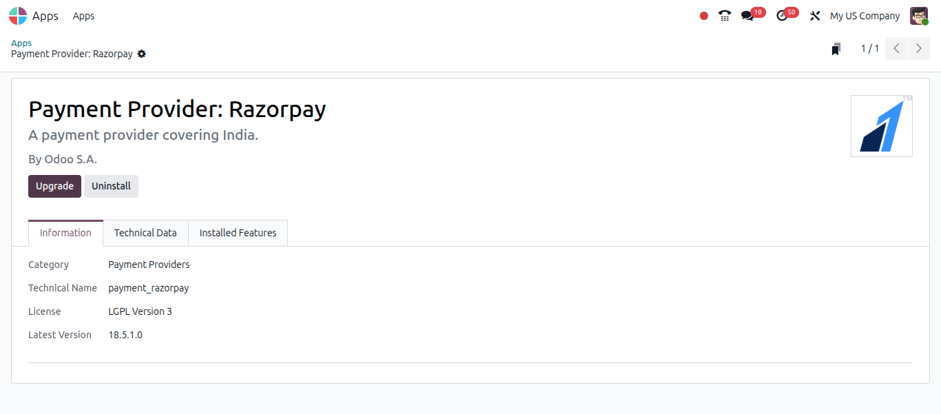 Support paynow in razorpay - odoo 19