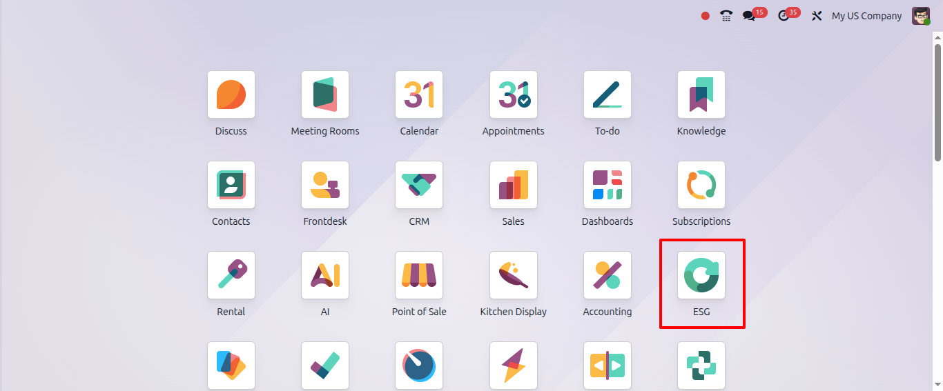 ESG - odoo 19