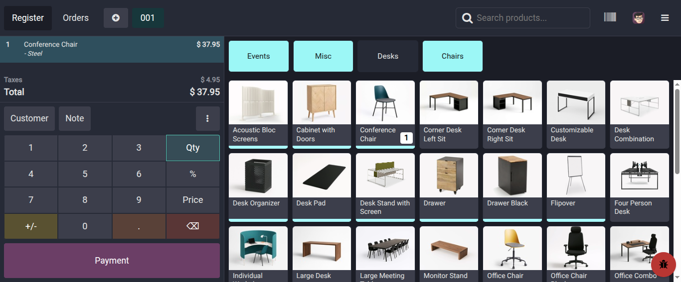 Odoo 19 Pos- darkmode