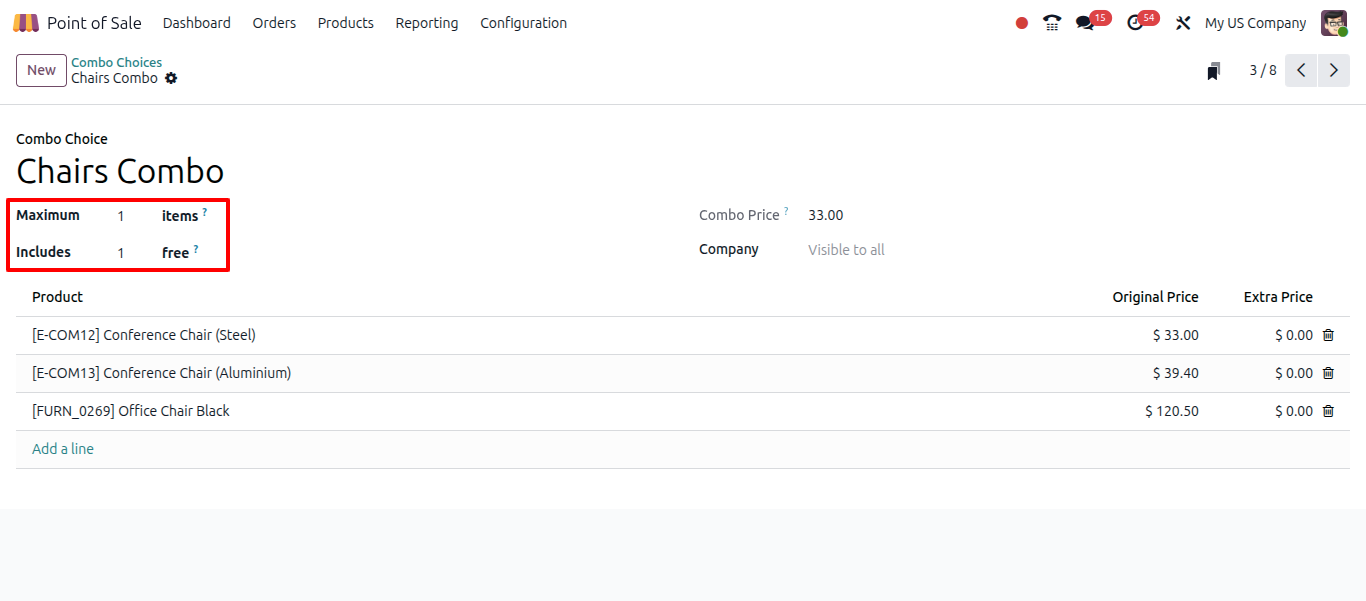 odoo 19 POS combo product enhancement