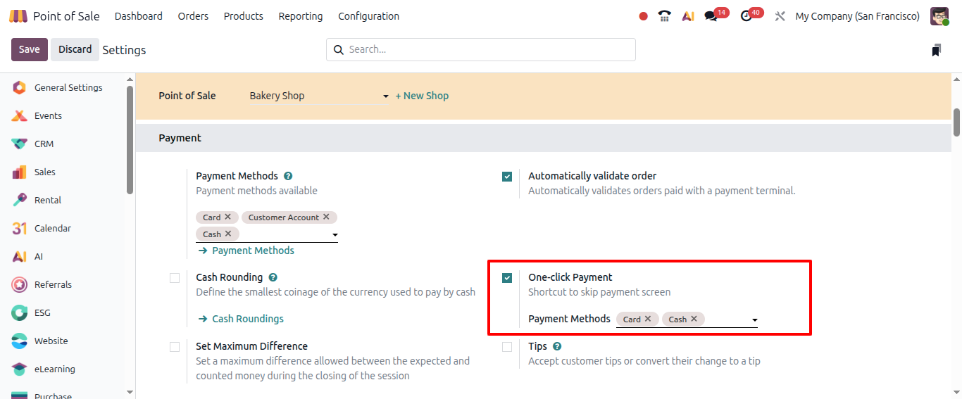 odoo 19 features one click payment