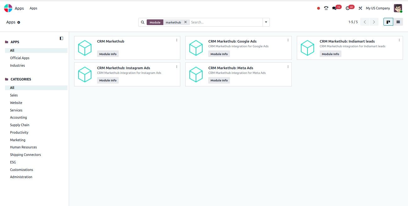 odoo 19 crm- markethub