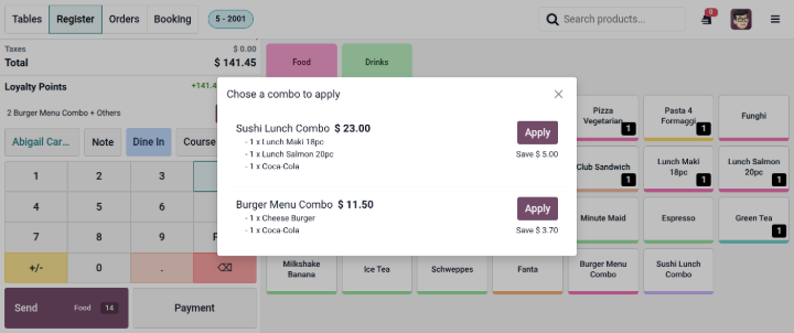 Customer note for Food Preperation: - odoo 20 features Customer note for Food Preperation: - odoo 20 features