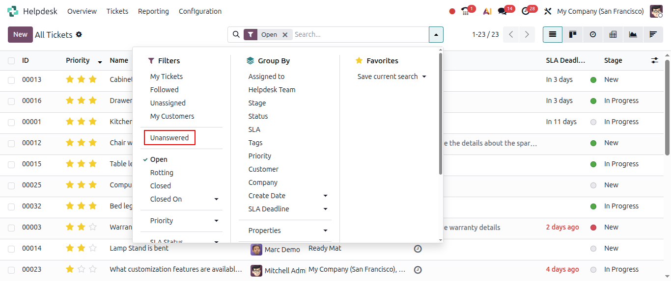 un answer ticket in odoo 20 helpdesk un answer ticket in odoo 20 helpdesk