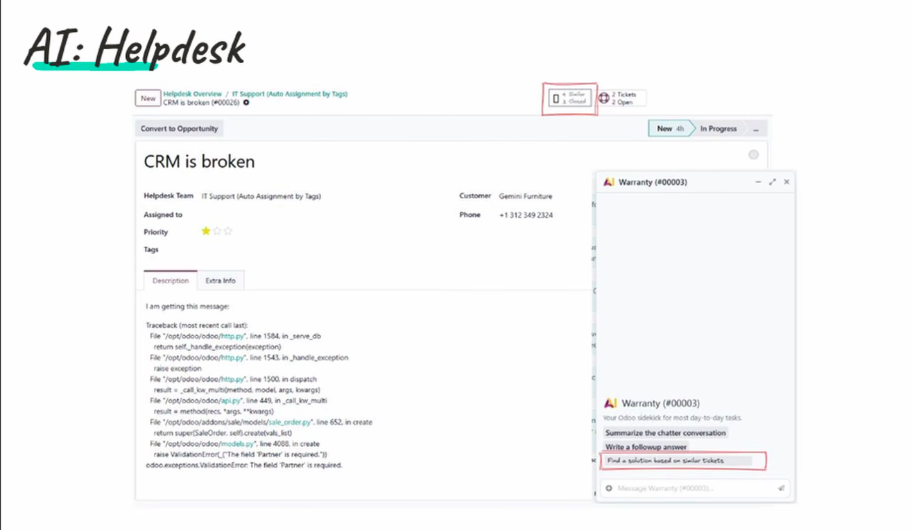 Helpdesk AI - Odoo 20 features Helpdesk AI - Odoo 20 features