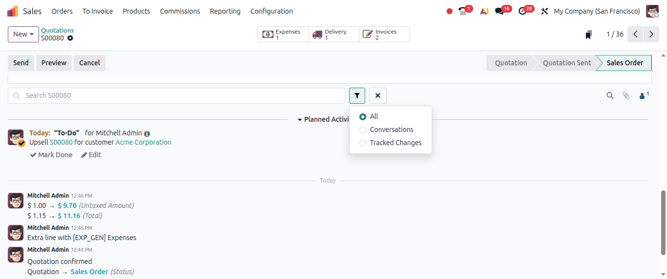 Search Chatter in odoo 20 Search Chatter in odoo 20 new features