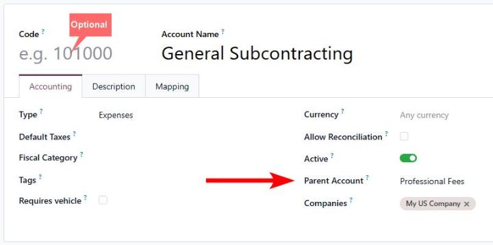 parent accounting - odoo 20 features