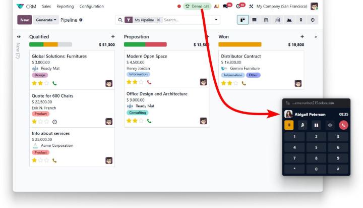 odoo call odoo 20 features