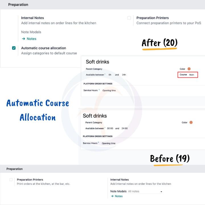 Automatic course allocation: odoo 20 features