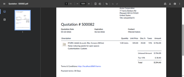 Display product images: odoo 20 features