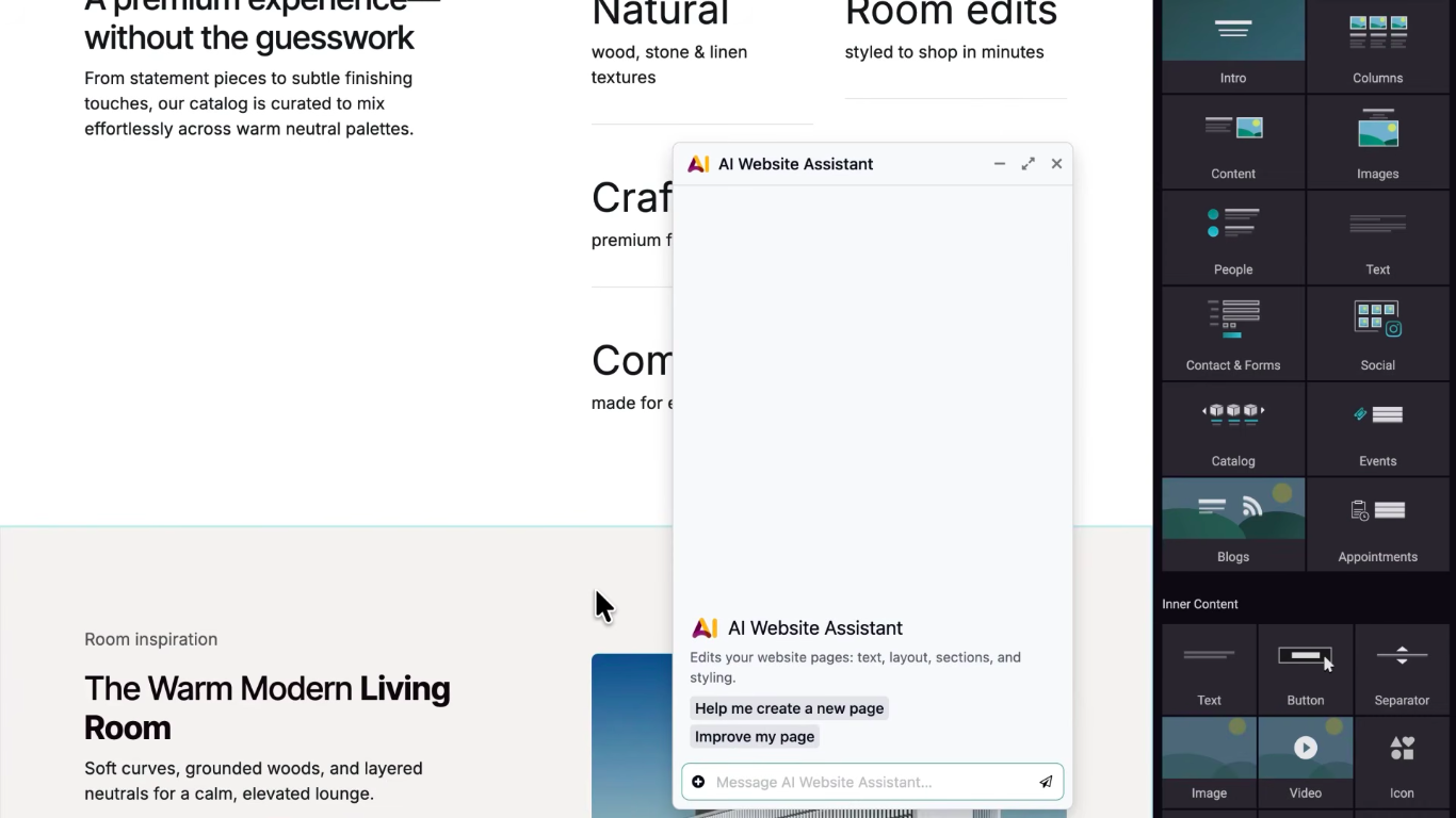 Create website snippets with AI Create website snippets with AI