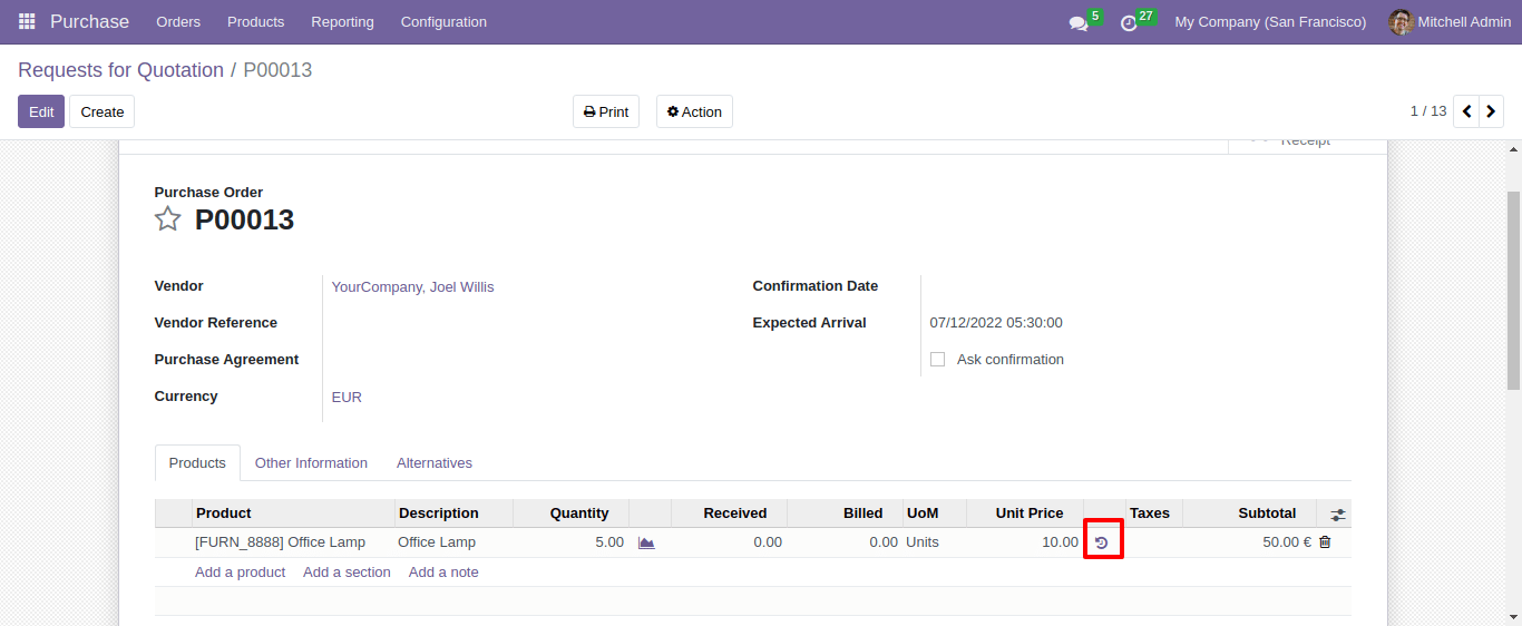 odoo 16 purchase