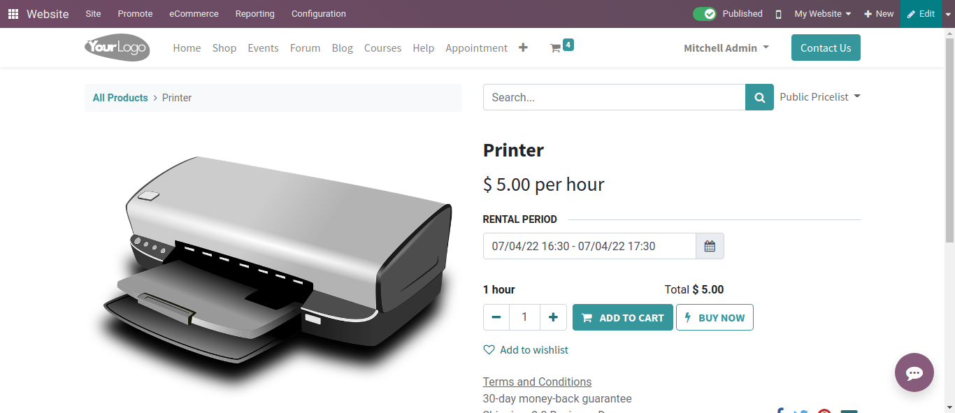 odoo website
