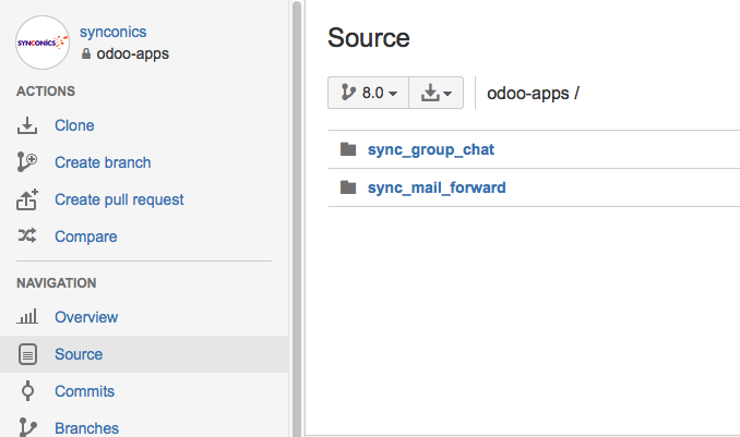 Source in odoo apps