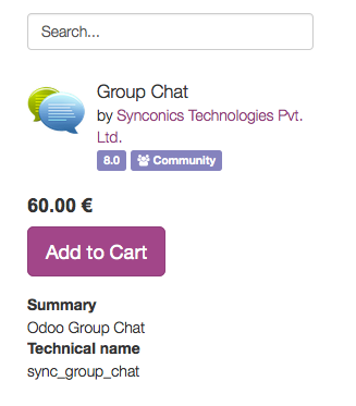 group chat odoo apps