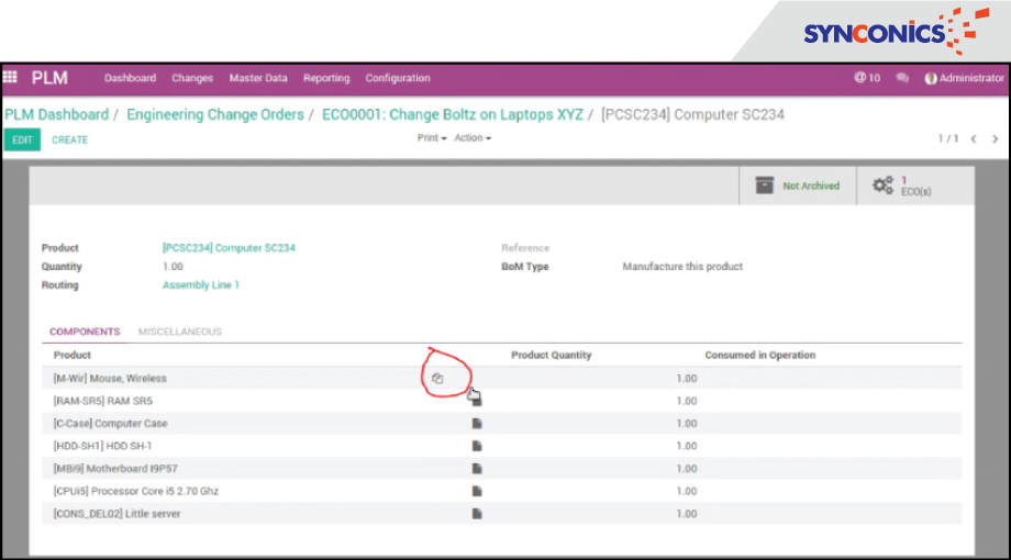 odoo plm dashboard