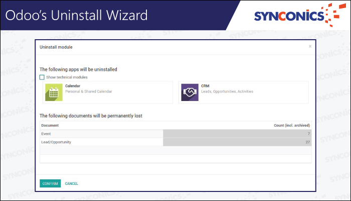 Odoo Uninstall Wizard
