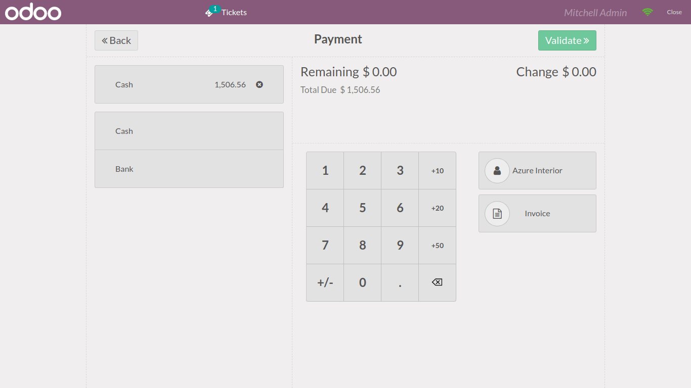 payment in pos- point of sale