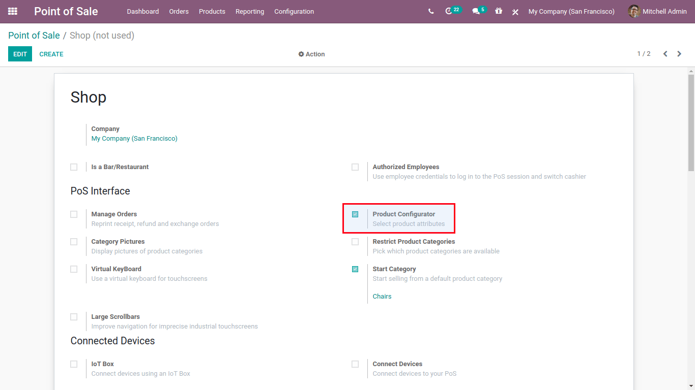 Product Configurator in pos