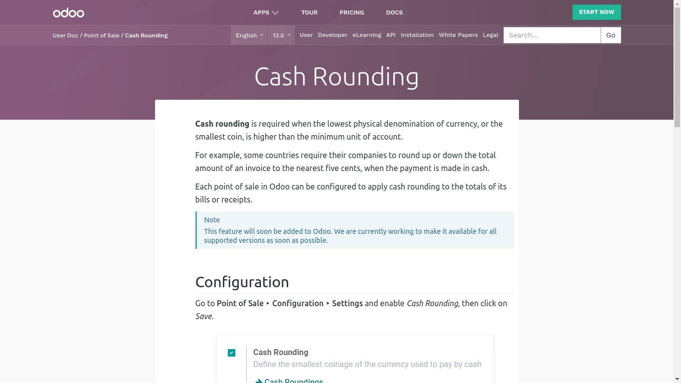 cash rounding in odoo