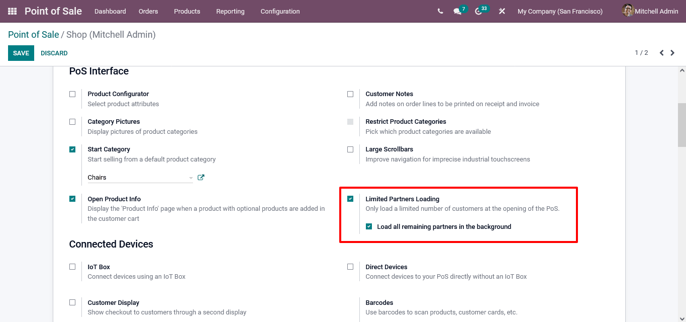 Limited Partner Load in odoo 15 POS
