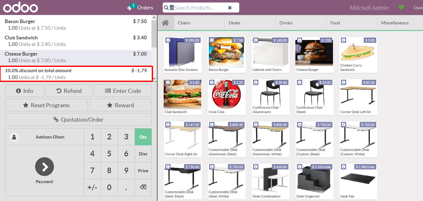 discount in odoo 15 pos