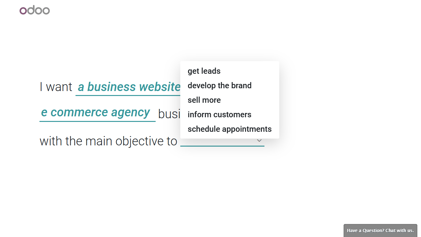 Website Configuration Screen