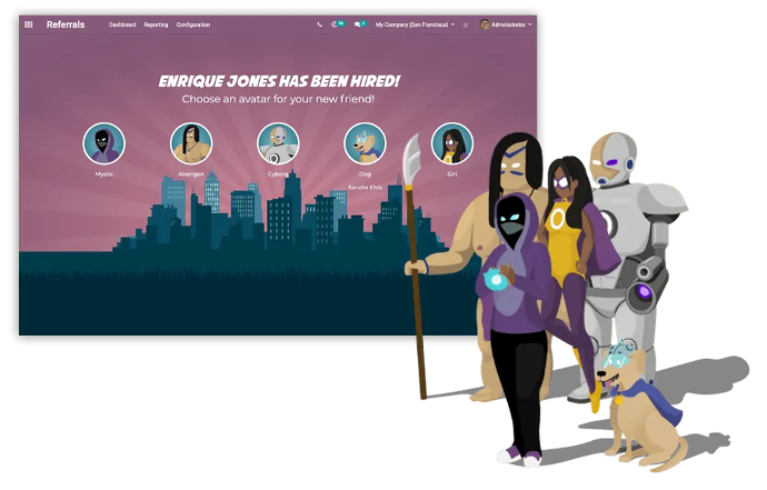 customize your team in odoo