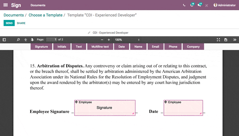 Signature In Odoo Sign