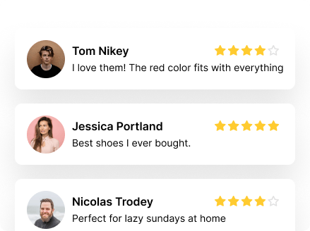 Reviews in odoo site