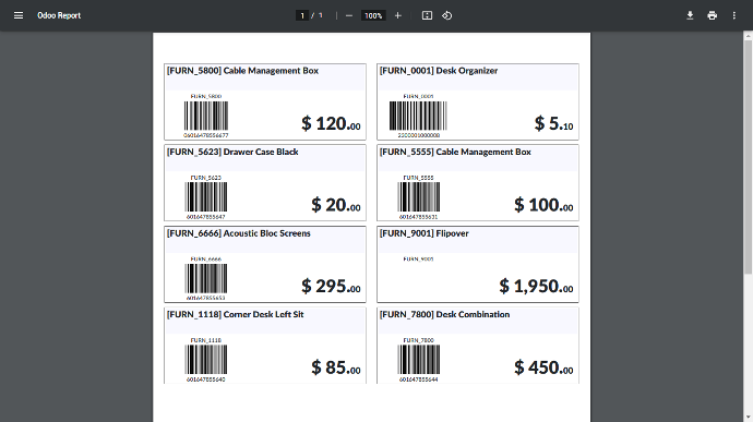 Odoo Barcode