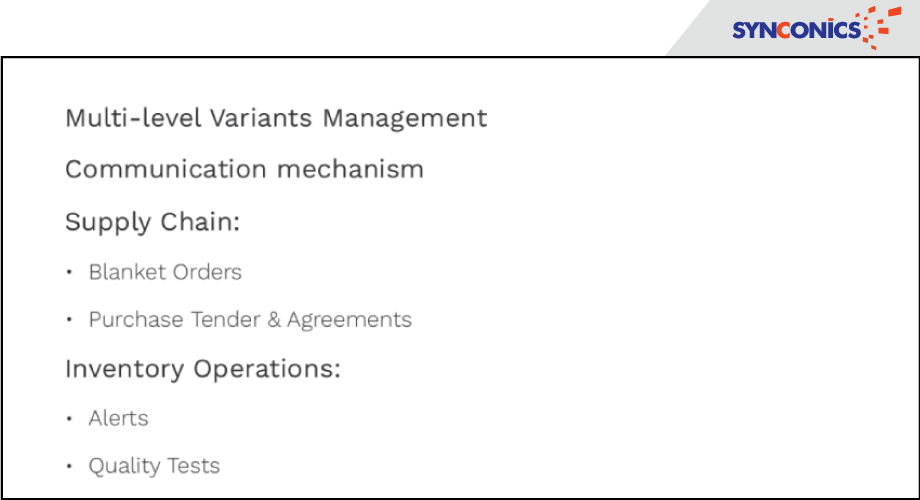 multi level variants management